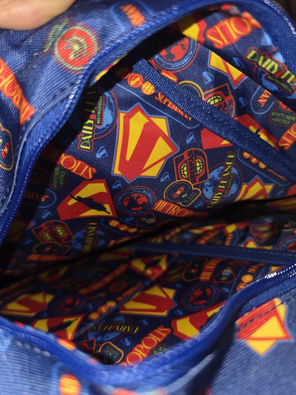 Looungefly DC Comics Superman Nylon Full-Size Backpack NWT